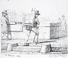The Carrier of Lithographic Stones, Horace Vernet French, Lithograph; third state of three