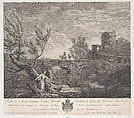 The Village Fountain, Joseph Vernet French, Engraving; first state of two