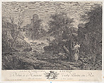 Young Neapolitan Woman Fishing, Joseph Vernet French, Engraving