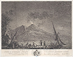 View of Mount Vesuvius as it was in 1757, Charles François Grenier de Lacroix French, Engraving