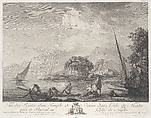 View of the Remains of the Temple of Venus on the Isle of Nisida Close to Pouzzol on the Gulf of Naples, Charles François Grenier de Lacroix French, Engraving