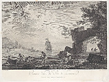 First View of the Port of Livourne, Joseph Vernet French, Engraving