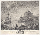 View of Saint Angel's Castle from Port Side, Joseph Vernet  French, Engraving