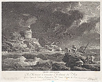 Impetuous Storm, Joseph Vernet  French, Engraving; first state of two