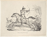 Cossacks on Horseback Hunting Deer, Carle (Antoine Charles Horace) Vernet  French, Lithograph