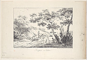 The Battery Group, Horace Vernet French, Lithograph; only state