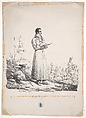 Carle Vernet Drawing, Horace Vernet  French, Lithograph; first state of five
