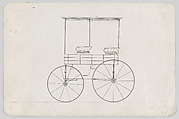 Design for Jersey Wagon, Brewster & Co.  American, Pen and black ink