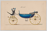 Barouche # 4146, Brewster & Co.  American, Pen and black ink watercolor and gouache with gum arabic