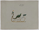 Sleigh with Rumble Seat # 3737, Brewster & Co. American, Pen and black ink watercolor and gouache with gum arabic