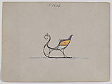 Half Panel Sleigh #3806, Brewster & Co.  American, Pen and black in, watercolor and gouache with gum arabic