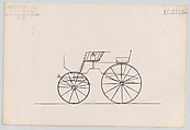 Design for T-Cart, no. 3345a, Brewster & Co. American, Pen and black ink