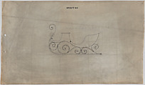 Cabriolet Sleigh (no number) 
, Brewster & Co.  American, Ink with graphite details