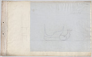 Tub/Carriole  Sleigh  #3899, Brewster & Co. (American, New York), Graphite and red crayon on wove paper with perforated linen tape adhered to left edge for binding. Overlay of graphite on glazed linen tracing paper.