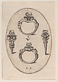 Designs for Four Rings, Plate 29 from 'Livre d'Aneaux d'Orfevrerie', Pierre Woeiriot de Bouzey II French, Engraving