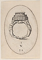 Design for a Ring, Plate 30 from 'Livre d'Aneaux d'Orfevrerie', Pierre Woeiriot de Bouzey II French, Engraving