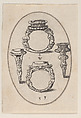 Designs for Four Rings, Plate 33 from 'Livre d'Aneaux d'Orfevrerie', Pierre Woeiriot de Bouzey II French, Engraving