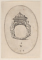 Design for a Ring with a Large Faceted Gemstone, Plate 34 from 'Livre d'Aneaux d'Orfevrerie', Pierre Woeiriot de Bouzey II French, Engraving