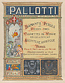 Design for a Poster or Advertisement for the Venetian Jeweler Pallotti, A. Melo  Italian, Pen and ink, watercolor, silver and gold paint