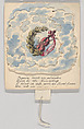 Greeting Card, Joseph Jakob Martin Eder (Austrian 1759–1835), Silk thread, pen, black ink, watercolor
