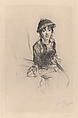 Portrait of Emma Dauvilliers, Marcellin Desboutin  French, Drypoint