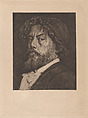 Portrait of the artist, Marcellin Desboutin , after Jean Desboutin French, Drypoint on heliogravure