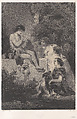 The Fountain, Célestin Nanteuil French, Lithograph