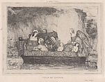 Flight from Egypt, from "L'Artiste", Célestin Nanteuil French, Etching