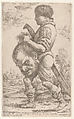 David carrying the head of Goliath, which he holds by the hair, Giuseppe Caletti, called Cremonese Italian, Etching