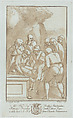 The Entombment, Stefano Mulinari  Italian, Etching with brown wash on light blue laid paper