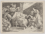Christ seated preaching, Giuseppe Cades ? Italian, Etching