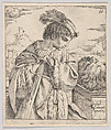 David looking at the head of Goliath, Giuseppe Caletti, called Cremonese Italian, Etching