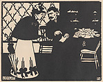 L'Eclat (recto), L'Exécution (verso), Félix Vallotton (Swiss, Lausanne 1865–1925 Paris), Two woodcuts printed on one sheet, folded