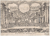 Sixth interlude: temple of peace (Intermedio sesto: tempio della pace), from "Seven Interludes for the wedding celebration of Cosimo de' Medici in Florence, 1608", Remigio Cantagallina (Italian, Borgo Sansepolcro ca. 1582–1656 Florence), Etching