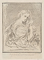 Woman combing her hair, Giuseppe Canale Italian, Etching