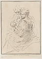 Madonna and Child with Saint Anne, Giuseppe Canale Italian, Etching