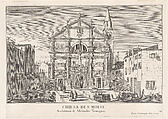 Plate 14: View of the facade of St. Moses church, Venice, 1703, from "The buildings and views of Venice" (Le fabriche e vedute di Venezia), Luca Carlevaris (Italian, Udine 1663/65–1730 Venice), Etching