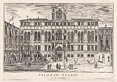 Plate 96: View of the facade of the Pisani Palace in Campo Santo Stefano, Venice, 1703, from 