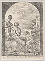 Contest between Apollo and Marsyas, Girolamo da Carpi (Girolamo Sellari)  Italian, Etching
