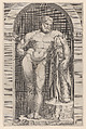 Farnese Hercules, Mario Cartaro  Italian, Engraving