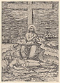 The Lamentation of the Virgin Beneath the Cross, Mario Cartaro  Italian, Engraving; first state (undescribed)