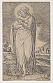 Virgin and Child (La Sainte Vierge debout embrassant l'enfant Jesus), Mario Cartaro  Italian, Engraving