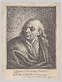 Portrait of Luca Giordano, wearing round spectacles and looking to the left, Giovanni Battista Catenaro  Italian, Etching