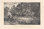 The Villa Torlonia, from the original painting by Joseph Castiglione in the collection of Mrs. A. T. Stewart, New York, Edmond Yon French, Wood engraving