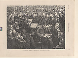 An Artists' Soirée–A Sketch at the Hogarth Club, from "The Graphic," p. 489, William Harcourt Hooper  British, Wood engraving