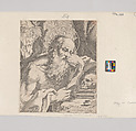 Saint Jerome Reading, Bernardino Curti  Italian, Etching and engraving