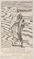 Statue of Tuccia, the ancient Roman Vestal Virgin (Tucia Vestale), Francesco Monaco Italian, Etching