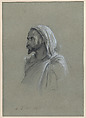 Study of a Kabyle Man, Algeria, December 10, 1861, Isidore Pils  French, Black and white chalk on gray paper