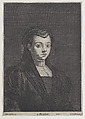 Portrait of a woman in black, with her hair covered by a headdress and a dark veil, Lucas Vorsterman II Flemish, Engraving