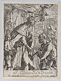 Saint Louis giving alms to the poor, Giovanni Francesco Braccioli  Italian, Etching